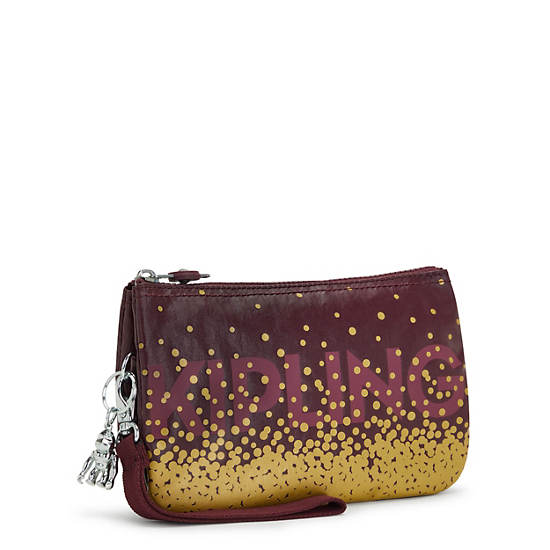 Kipling Creativity Extra Large Metallic Wristlet Taske Bordeaux | DK 2066SG